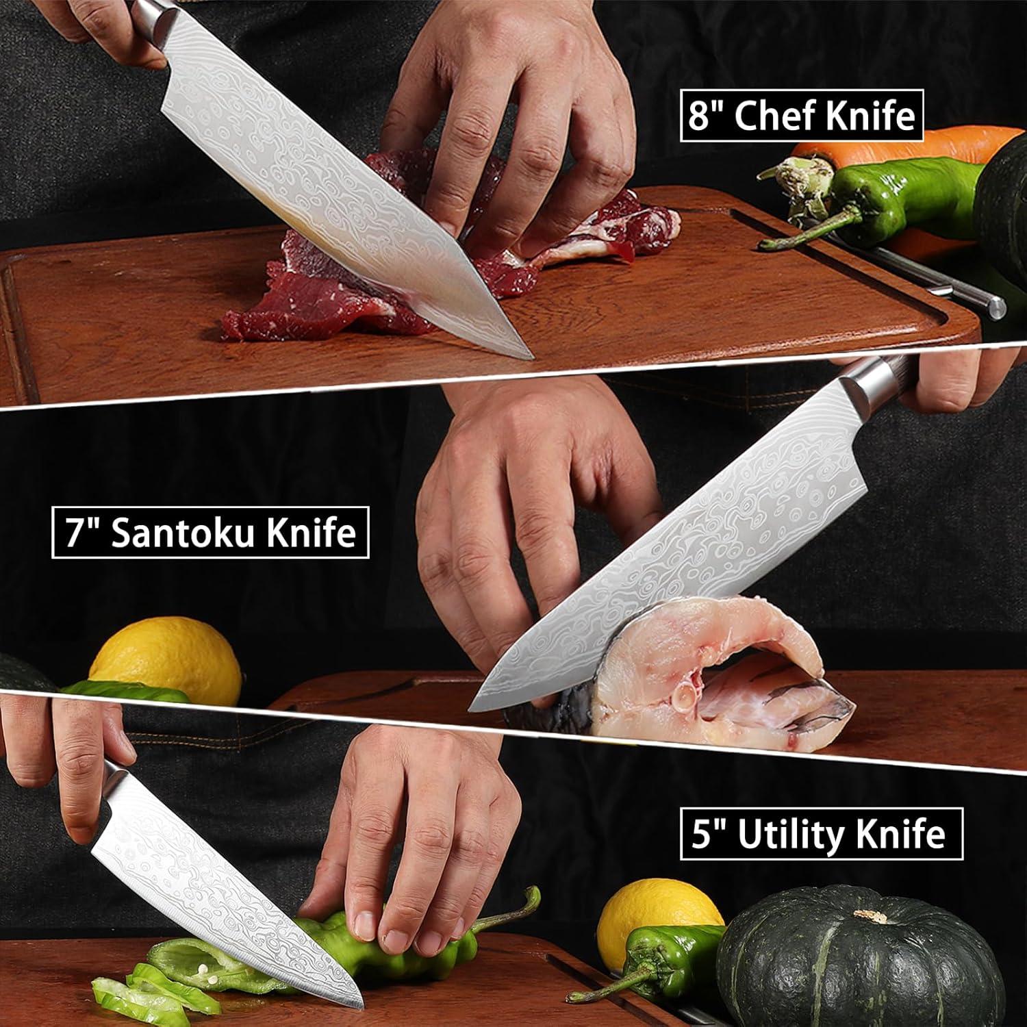 Juego de cuchillos de cocina Howashin 3 piezas acero inoxidable