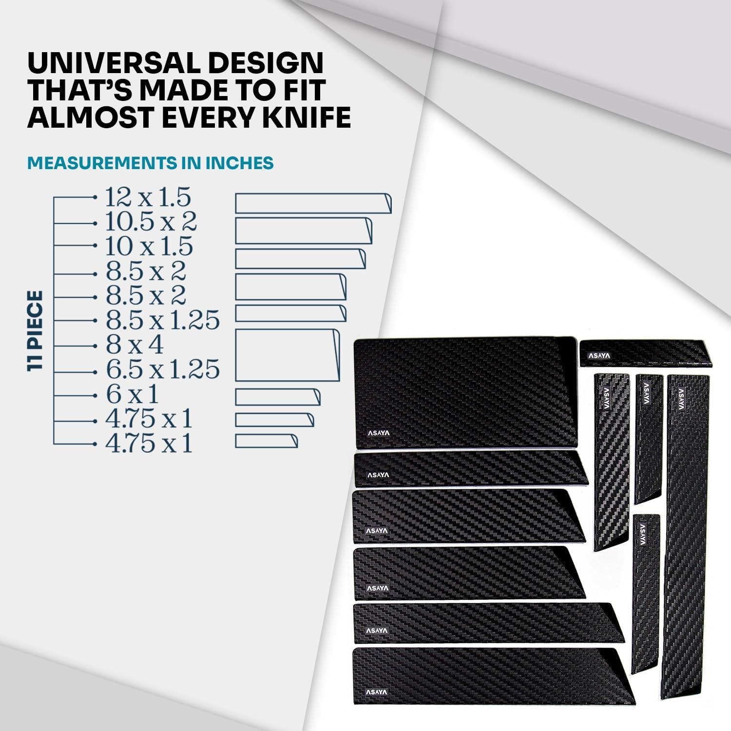 Guardas de Cuchillo Asaya - 11 Piezas Universales de Plástico ABS