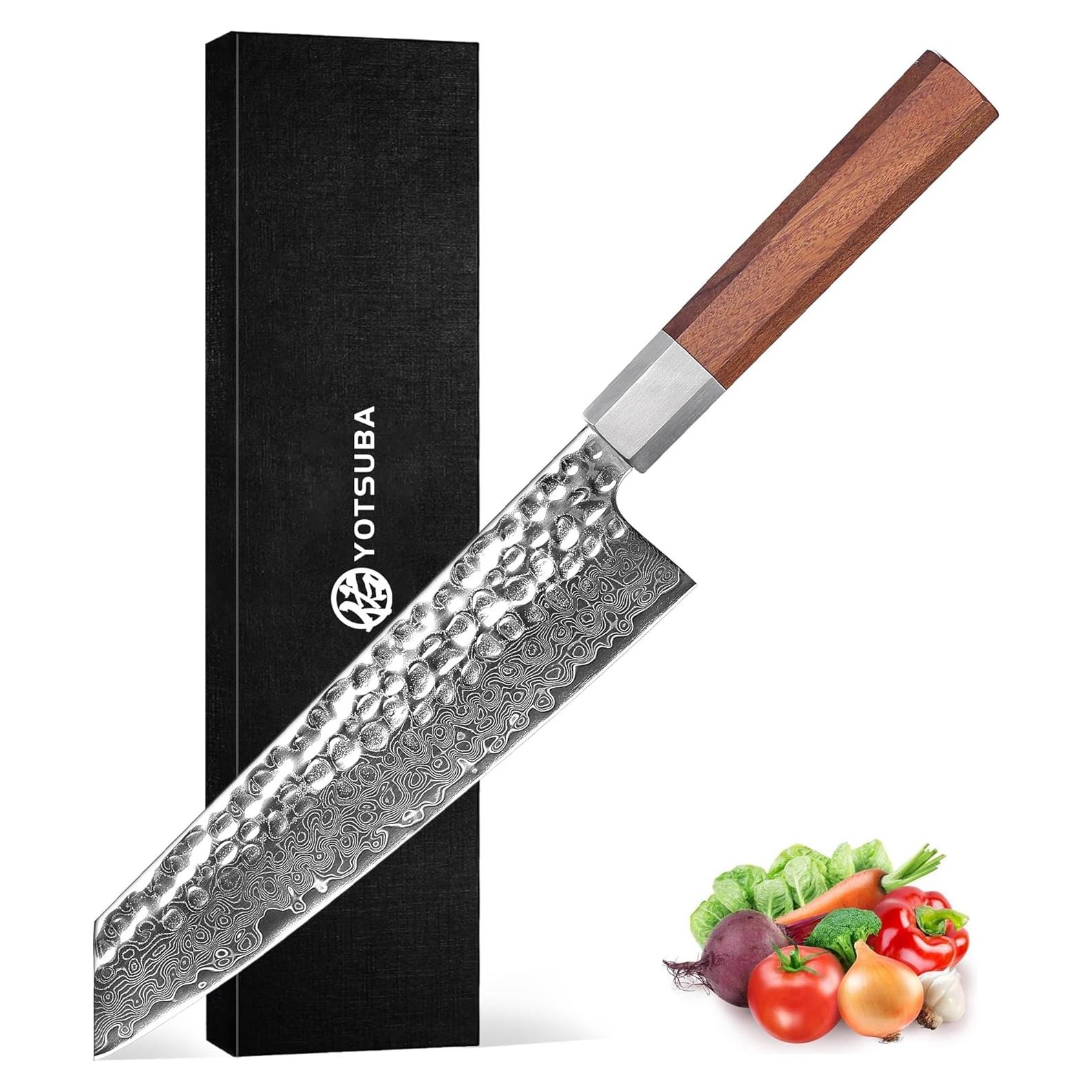 Cuchillo de Chef Gyuto YOTSUBA 20 cm Damasco Forjado a Mano