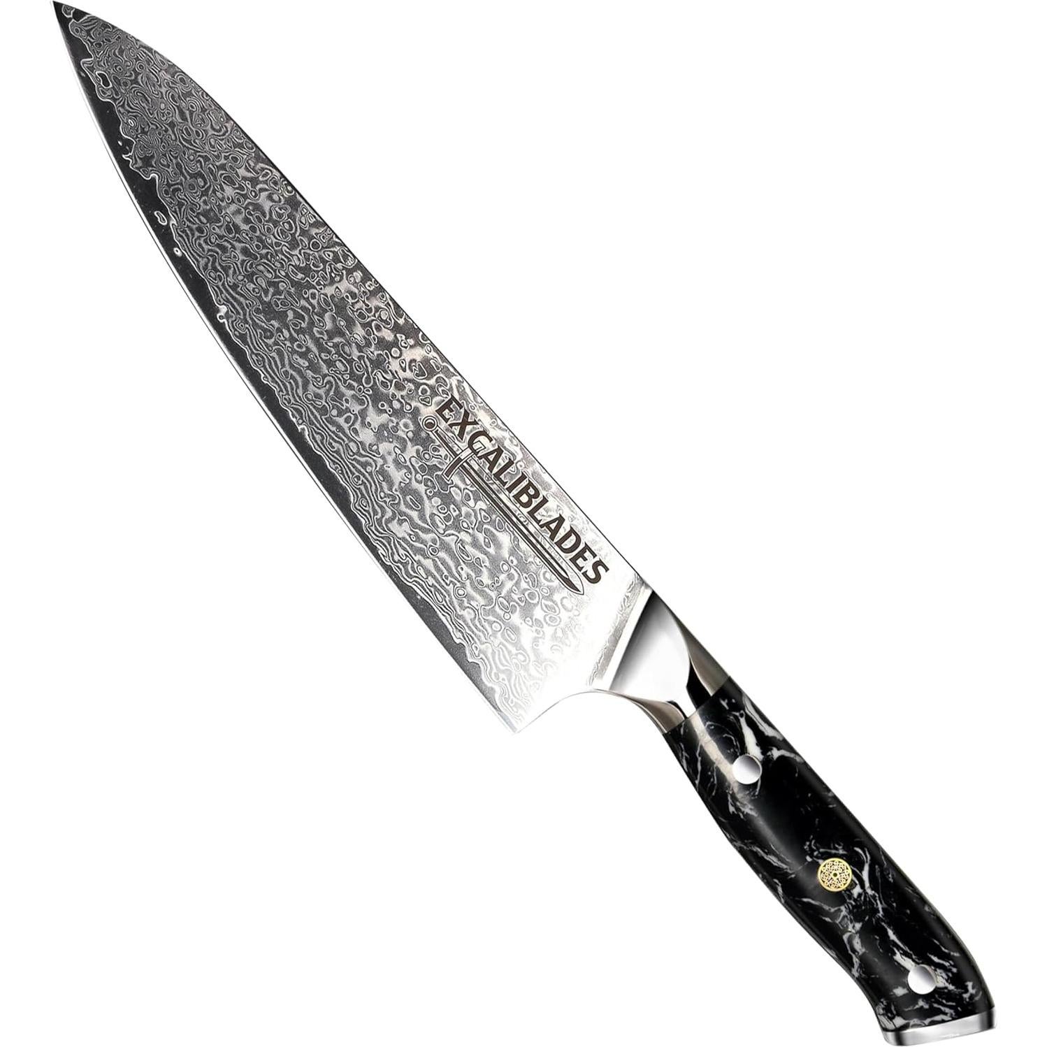 Cuchillo de Chef 20.3 cm Excaliblades Damasco VG-10 Ergonómico