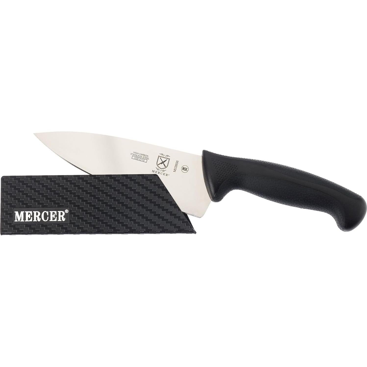 Guardia de cuchillo Mercer Culinary 20.32x5.08cm Fieltro Negro