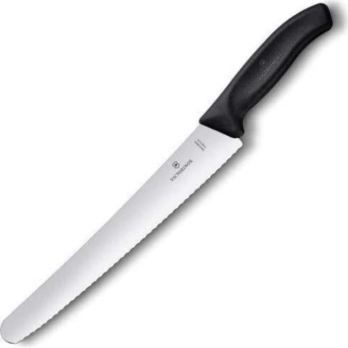 Cuchillo de Pan Victorinox Swiss Classic 26 cm Bisel Serrado Negro