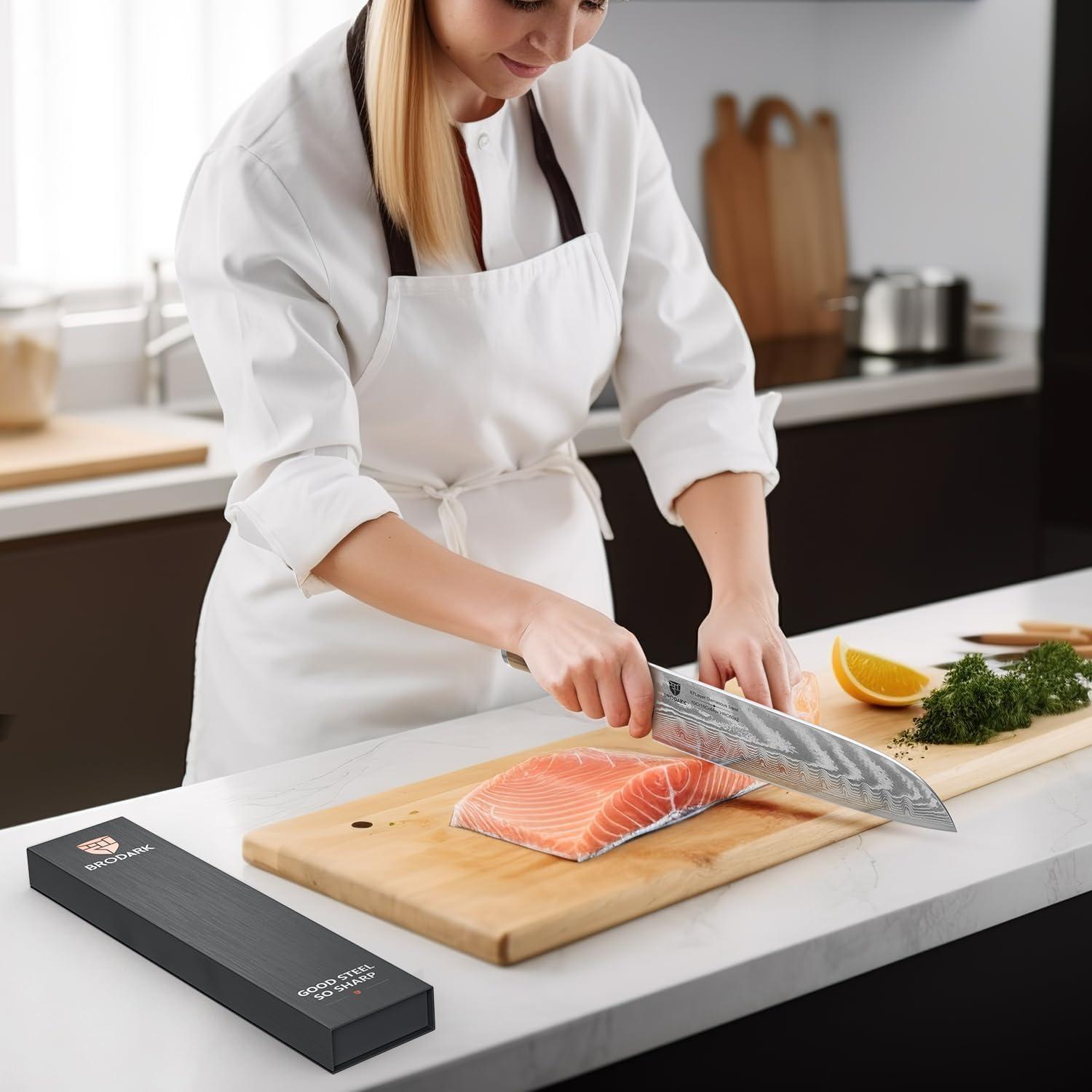 Cuchillo Santoku Brodark 30.8 cm Damasco Acero Inoxidable