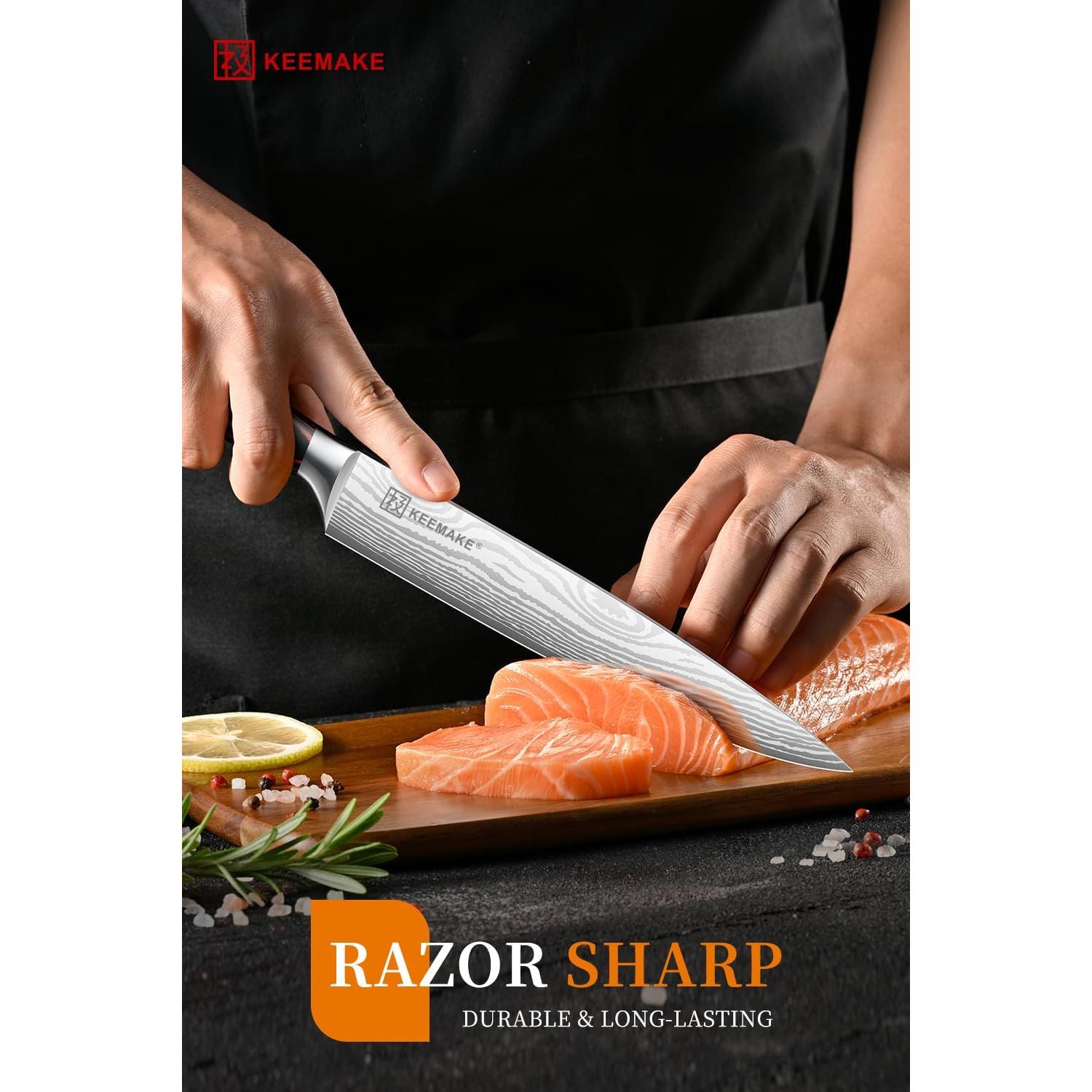 Cuchillo de Tallar KEEMAKE 20.32 cm Acero Inoxidable Ergonómico