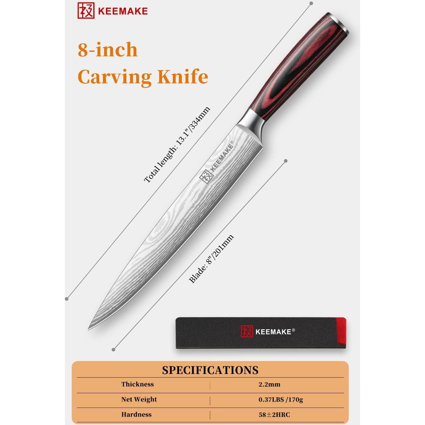 Cuchillo de Tallar KEEMAKE 20.32 cm Acero Inoxidable Ergonómico