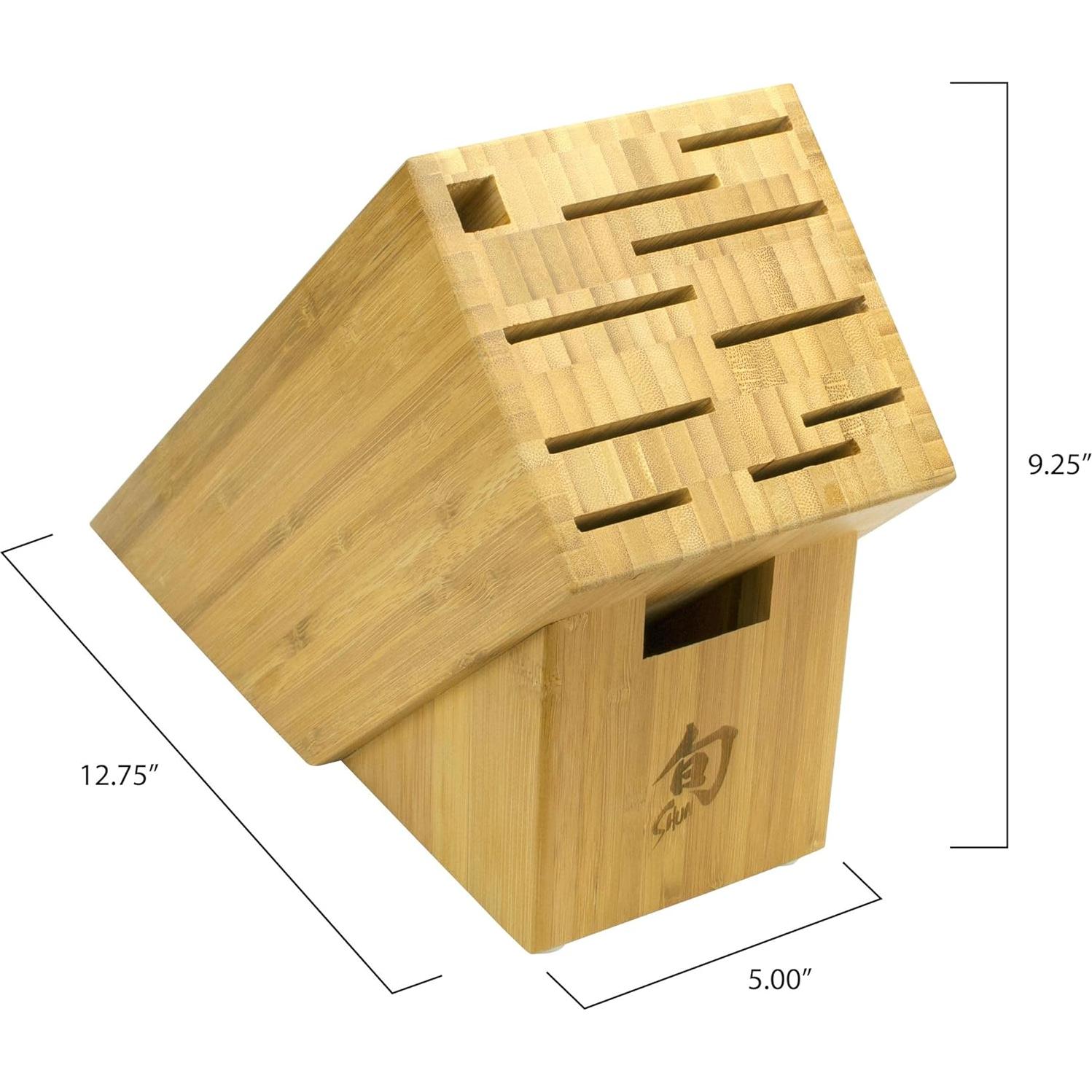 Bloque de cuchillos de bambú Shun para 11 piezas - Soporte elegante