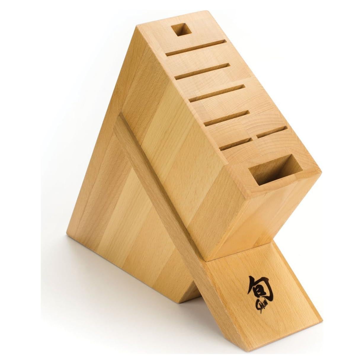 Bloque de cuchillos Shun Kickstand de madera para 8 cuchillos