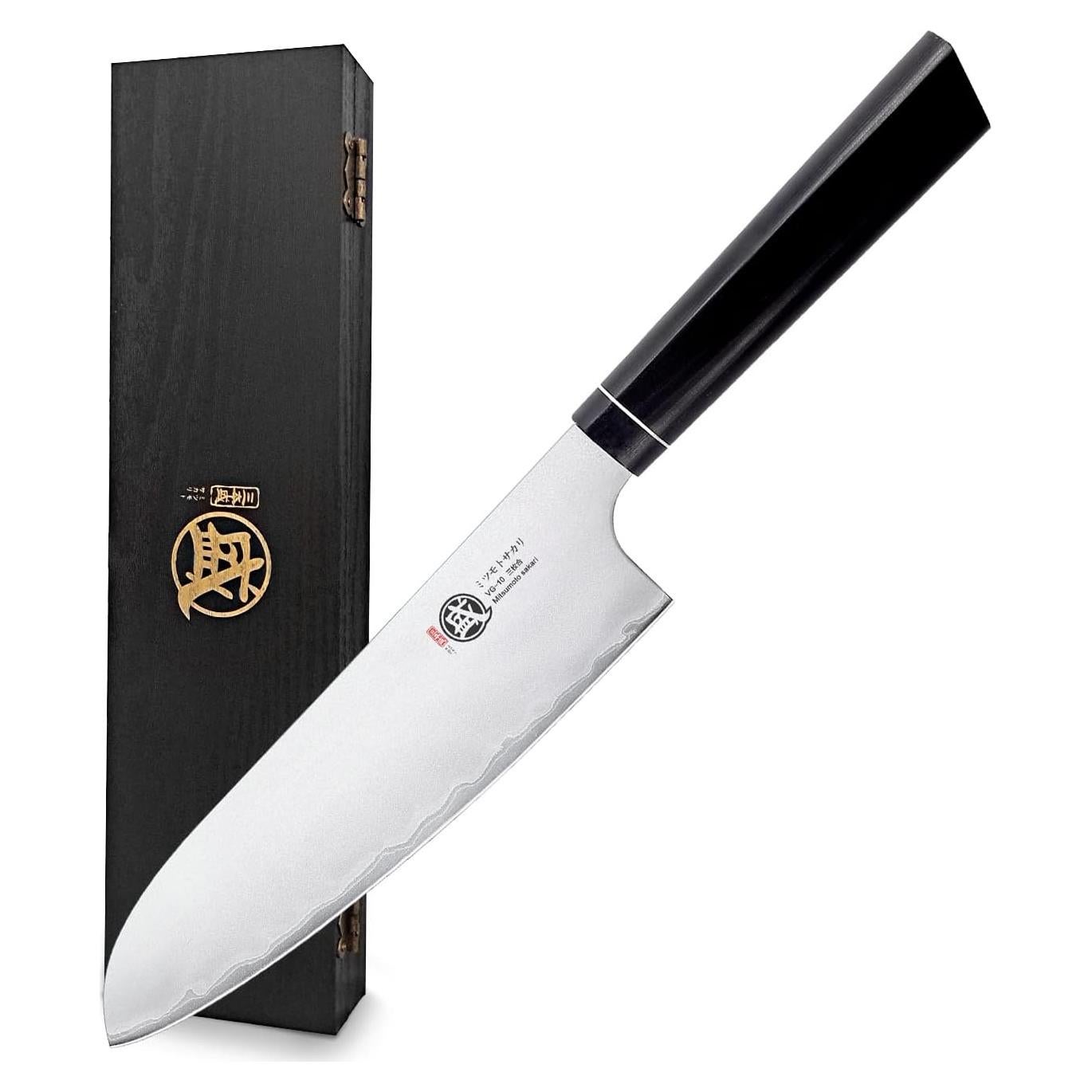 Cuchillo de Chef Santoku MITSUMOTO SAKARI 17.78 cm VG-10