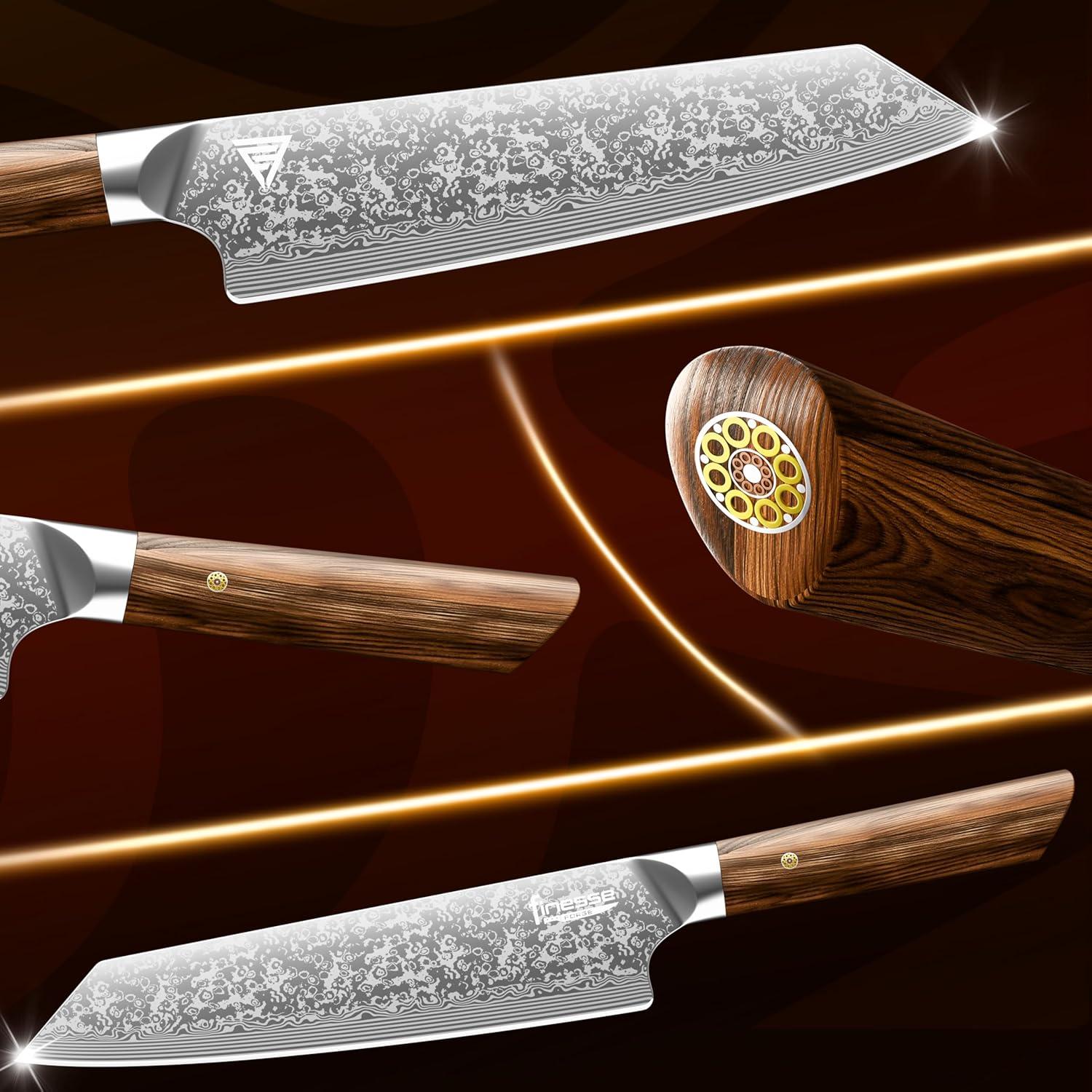 Cuchillo de Chef Finesse Forge 20.32 cm Acero Damasco Premium