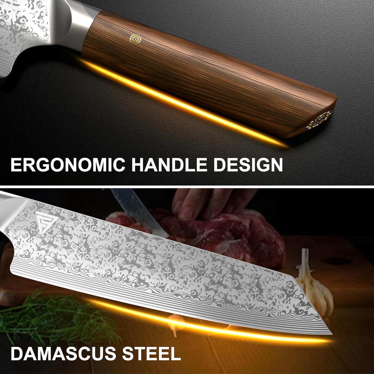 Cuchillo de Chef Finesse Forge 20.32 cm Acero Damasco Premium