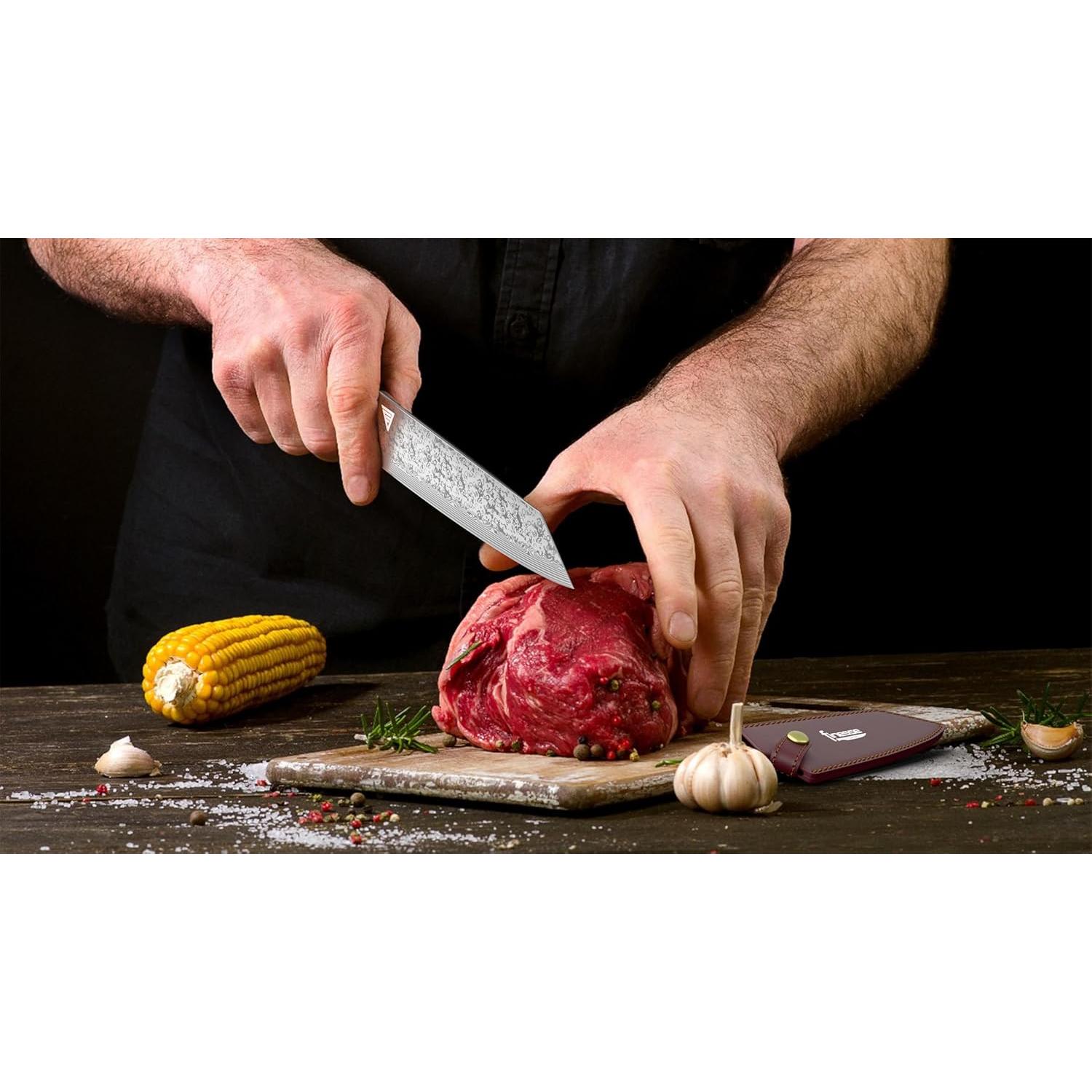 Cuchillo de Chef Finesse Forge 20.32 cm Acero Damasco Premium