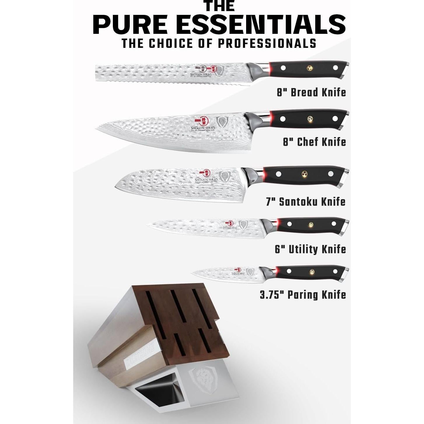 Conjunto de Cuchillos Dalstrong 5 Piezas Shogun Elite Acero Japonés