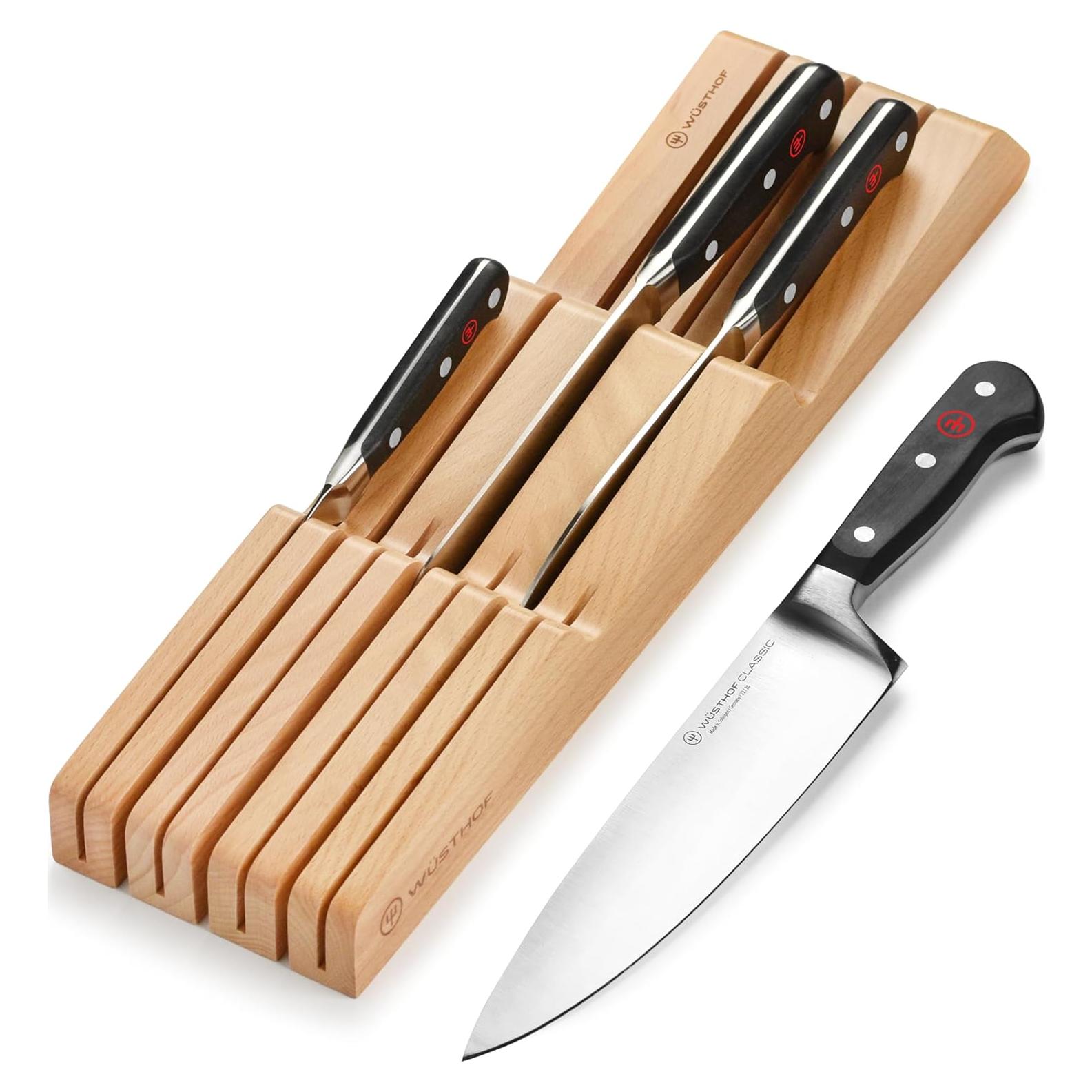 Set de Cuchillos Wüsthof Classic 5 Piezas con Bloque de Madera
