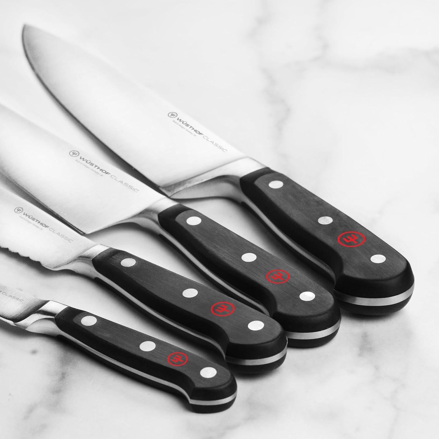 Set de Cuchillos Wüsthof Classic 5 Piezas con Bloque de Madera