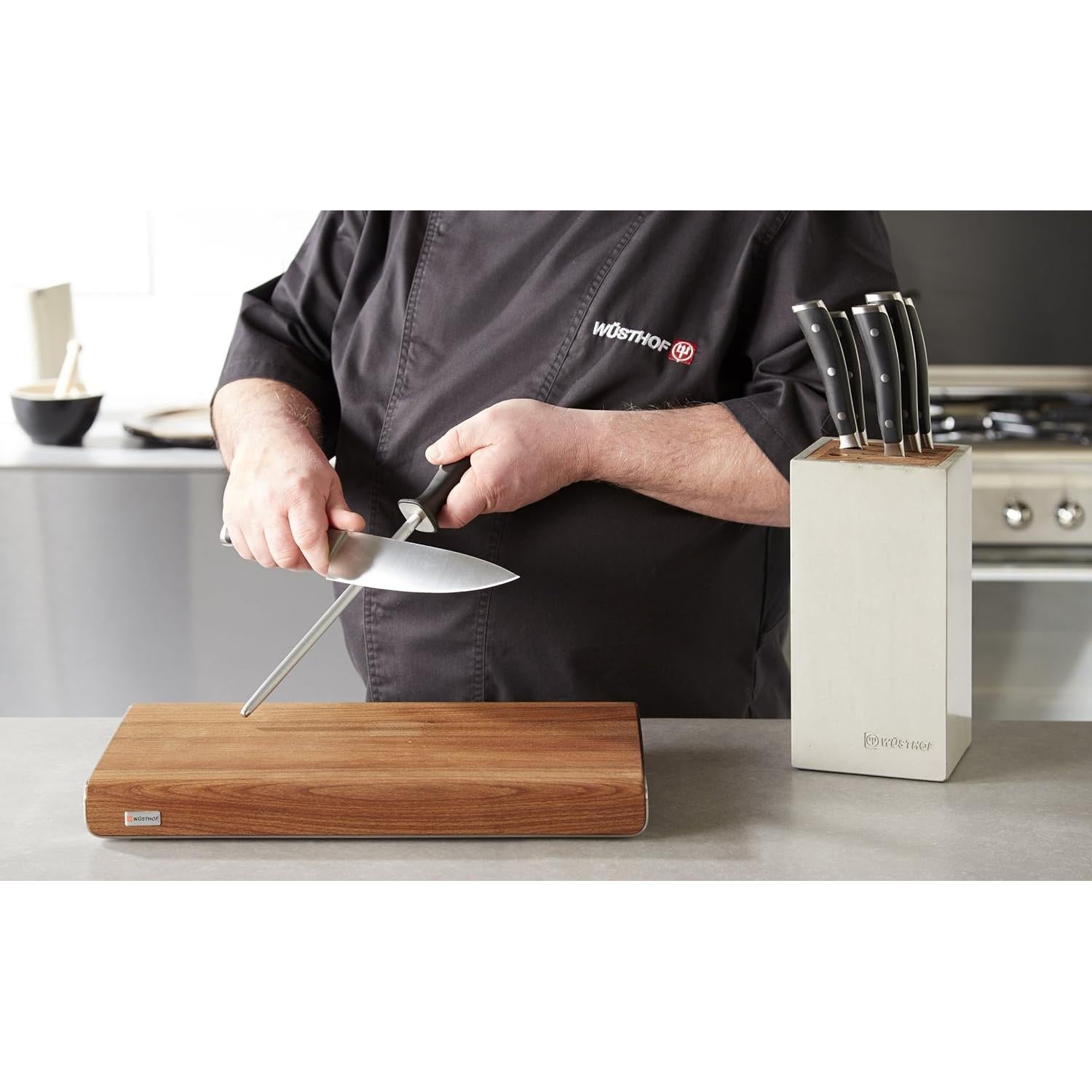 Acero de Afilado Wüsthof 25.4 cm Deluxe con Mango Seguro