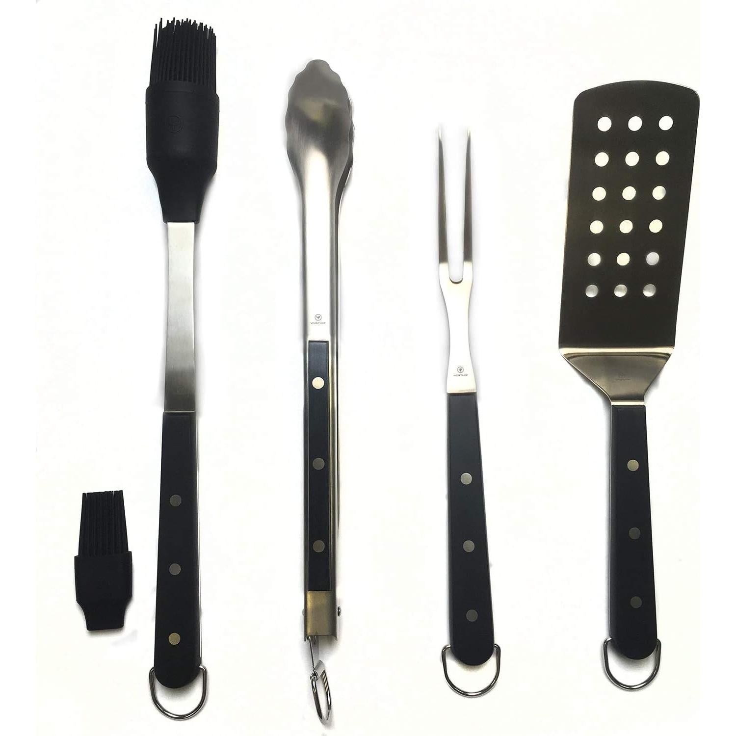 Juego de Herramientas para BBQ 4 Piezas WÜSTHOF Acero Inoxidable