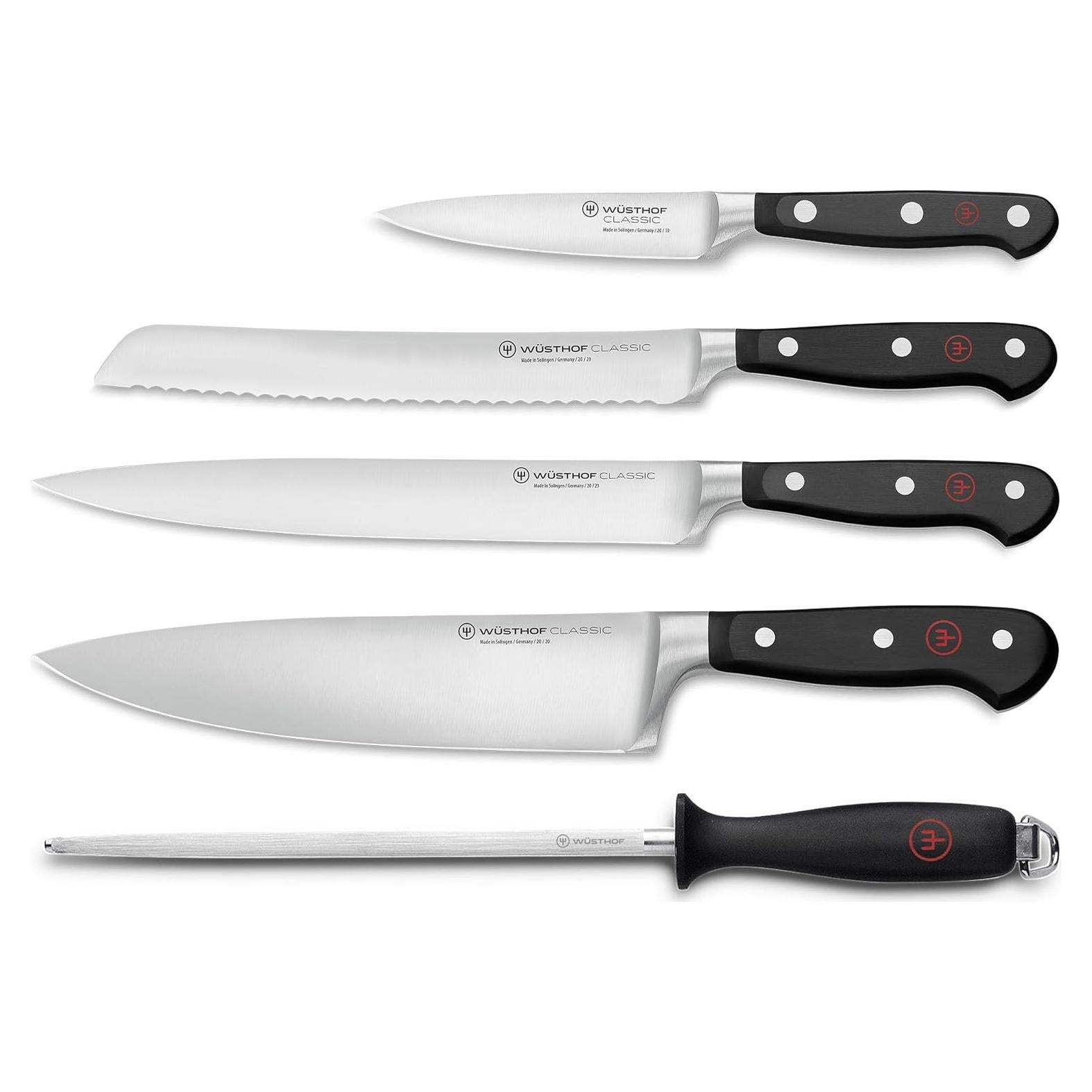 Set de Cuchillos de Cocina Wüsthof Clásica 5 Piezas Acero Inoxidable