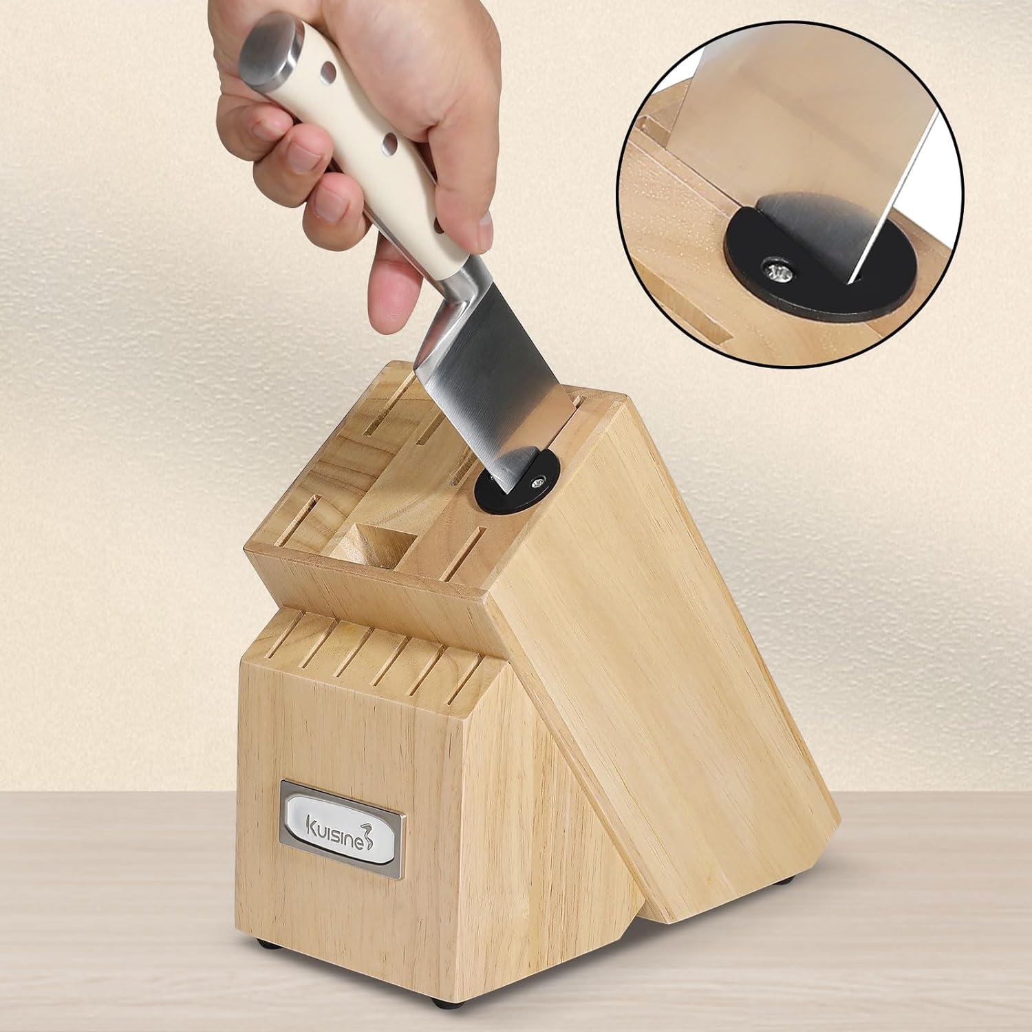 Juego de cuchillos KUISINE 15PCS acero inoxidable con afilador