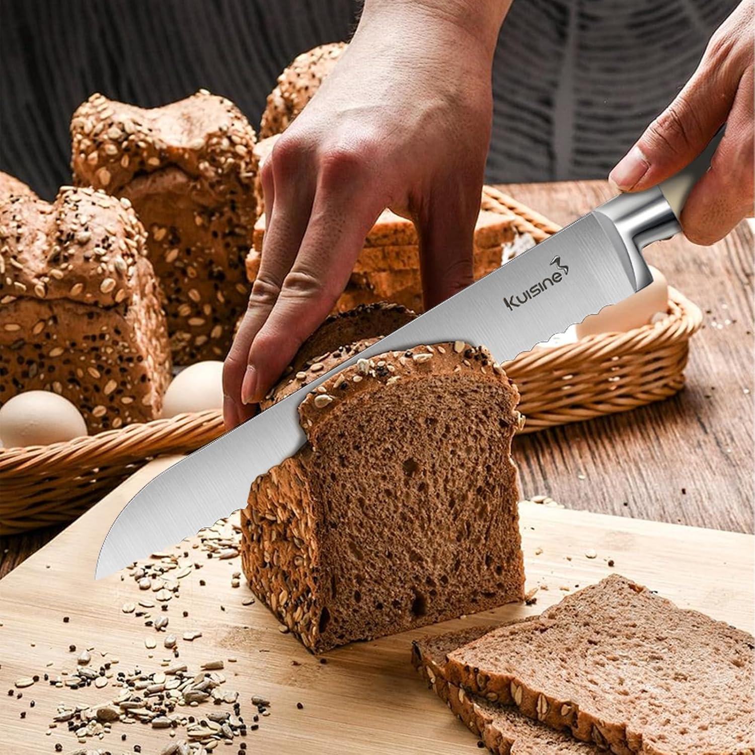 Juego de cuchillos KUISINE 15PCS acero inoxidable con afilador