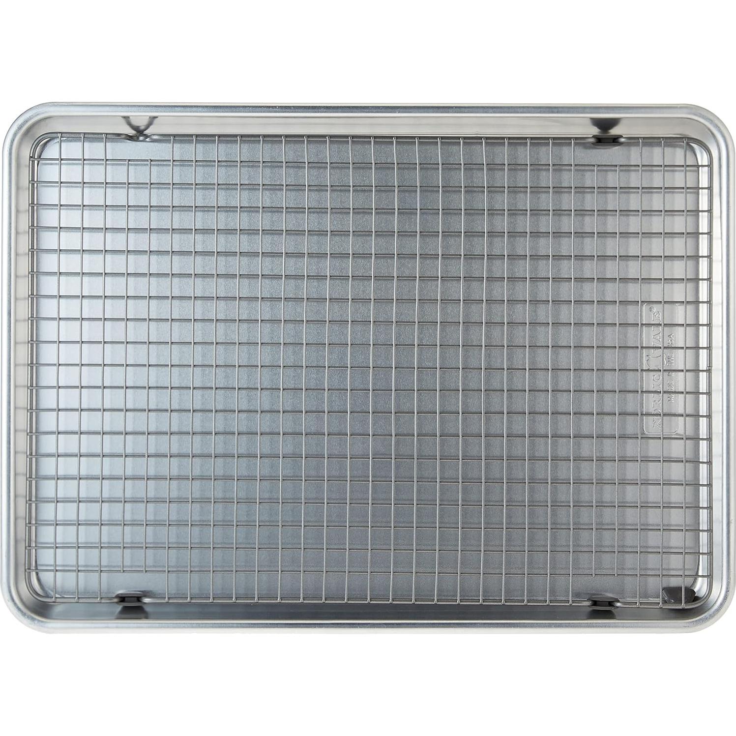 Bandeja Media con Rejilla Antiadherente Nordic Ware 45.7x32.8cm