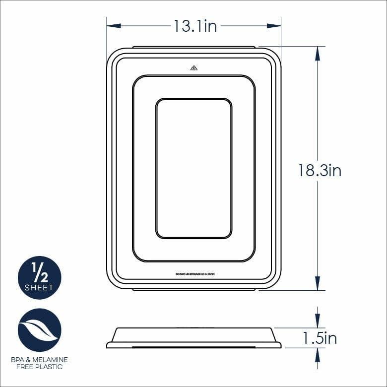 Naturals 4 Piece Set - USA Made Aluminum Commercial Quality Pans for Baking or Roasting, Encapsulated Galvanized Steel Rim Prevents Warping; Quarter Sheet, Jelly Roll, Half Sheet with Lid