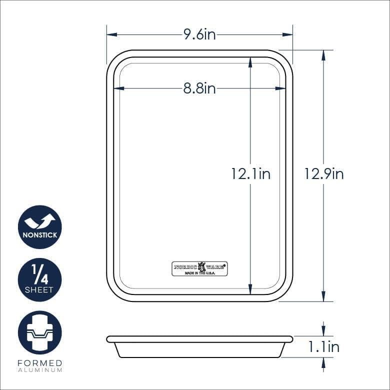 Juego de bandejas para hornear 3 piezas Nordic Ware Aluminio