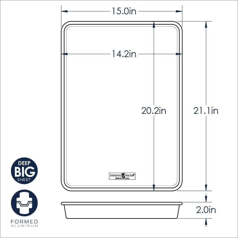 Bandeja para Hornear XL Nordic Ware de Aluminio 53.7x38.1cm