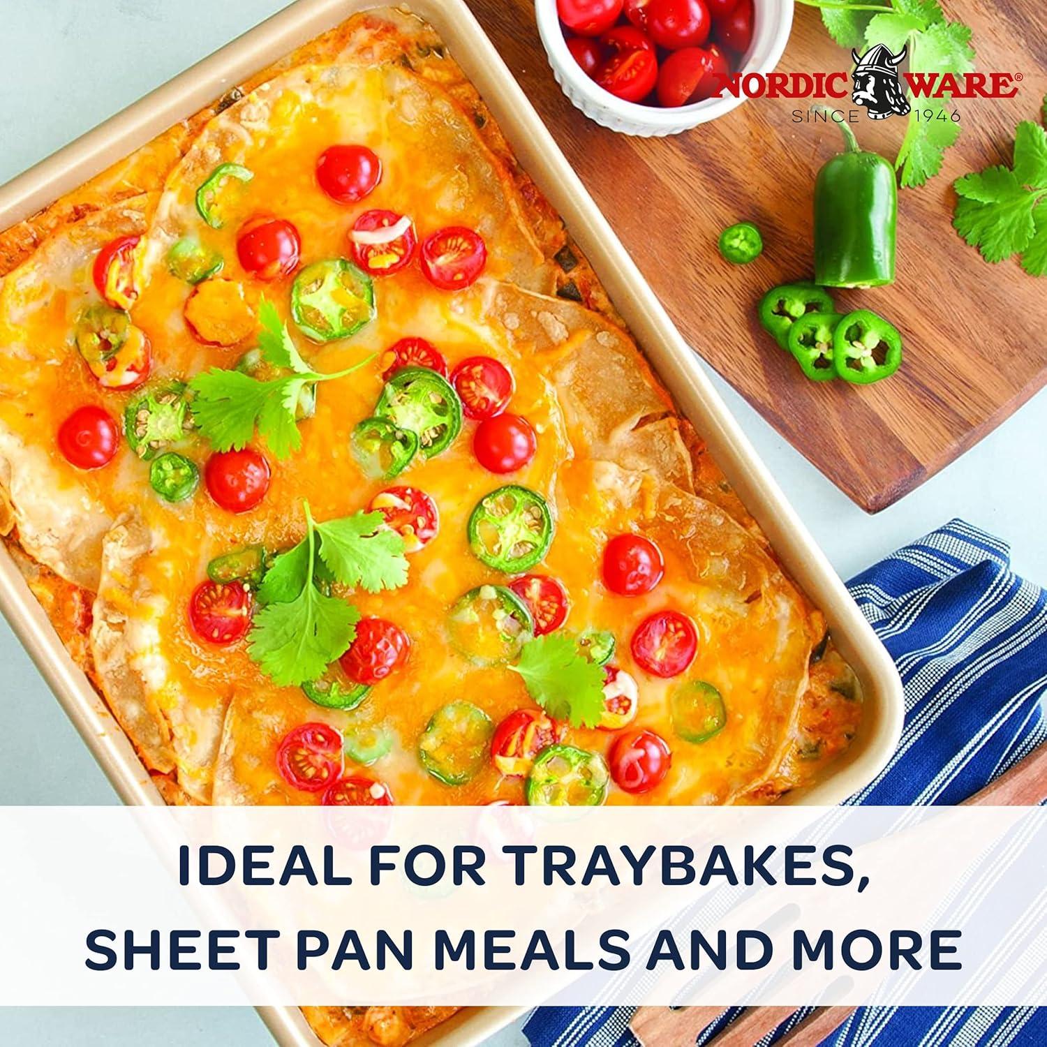 Sartén Antiadherente para Pasteles Nordic Ware 23x33 cm Plata