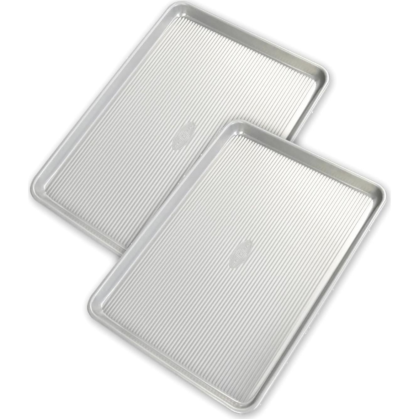 Juego de 2 bandejas para hornear aluminio USA Pan 45x32 cm