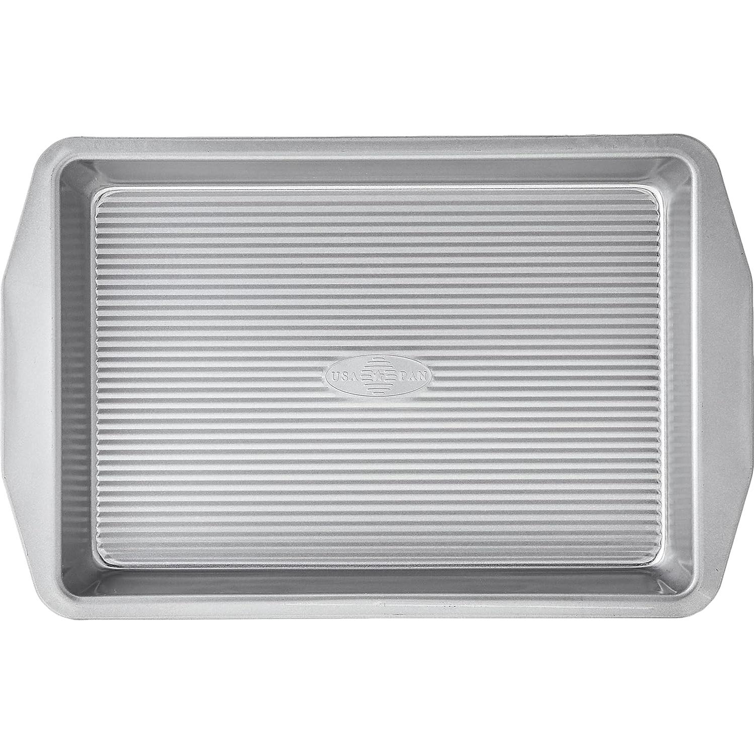 Sartén Rectangular USA Pan 23x33 cm Antiadherente Acero