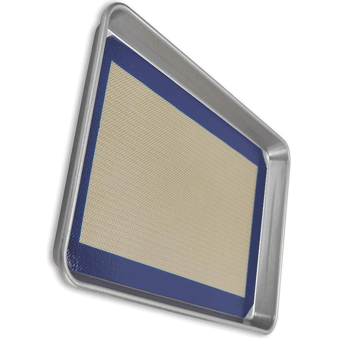 Juego de bandeja de media hoja USA Pan con tapete de silicona