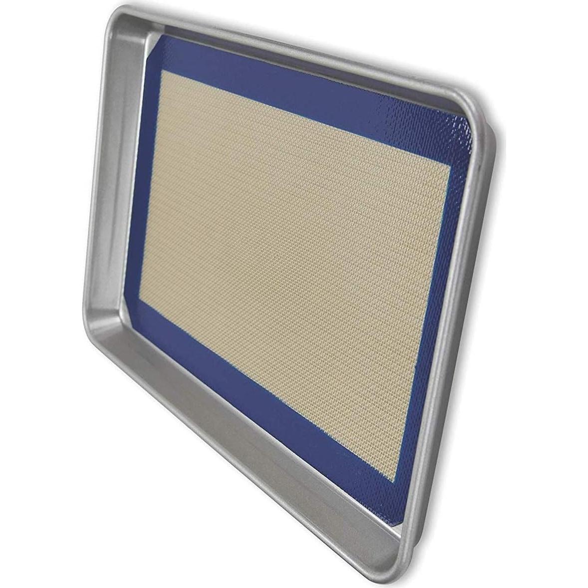 Juego de bandeja de media hoja USA Pan con tapete de silicona