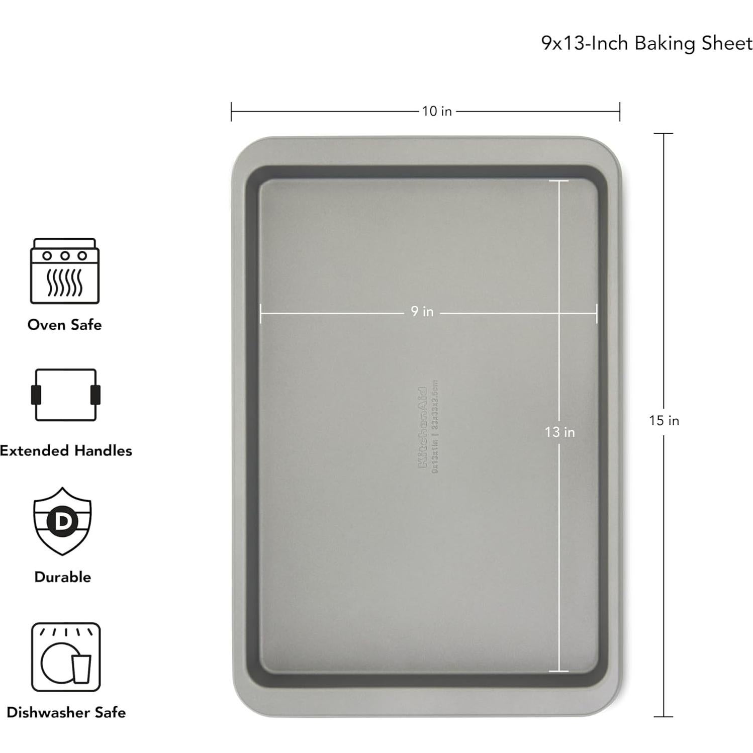 Bandeja para Hornear KitchenAid 23x33cm Antiadherente Plata