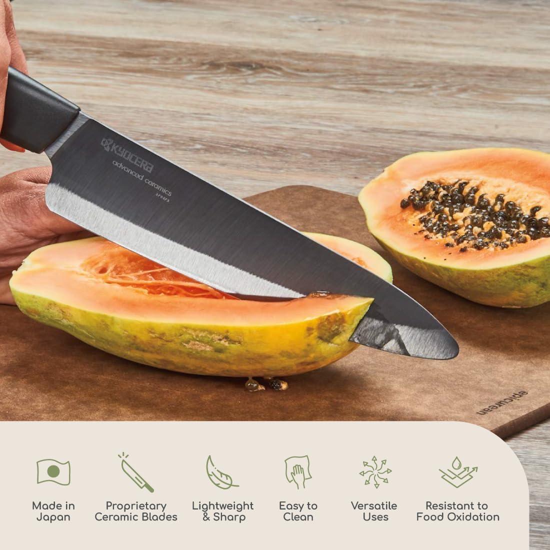 Cuchillo de Chef Profesional Kyocera 7" Cerámica Negra