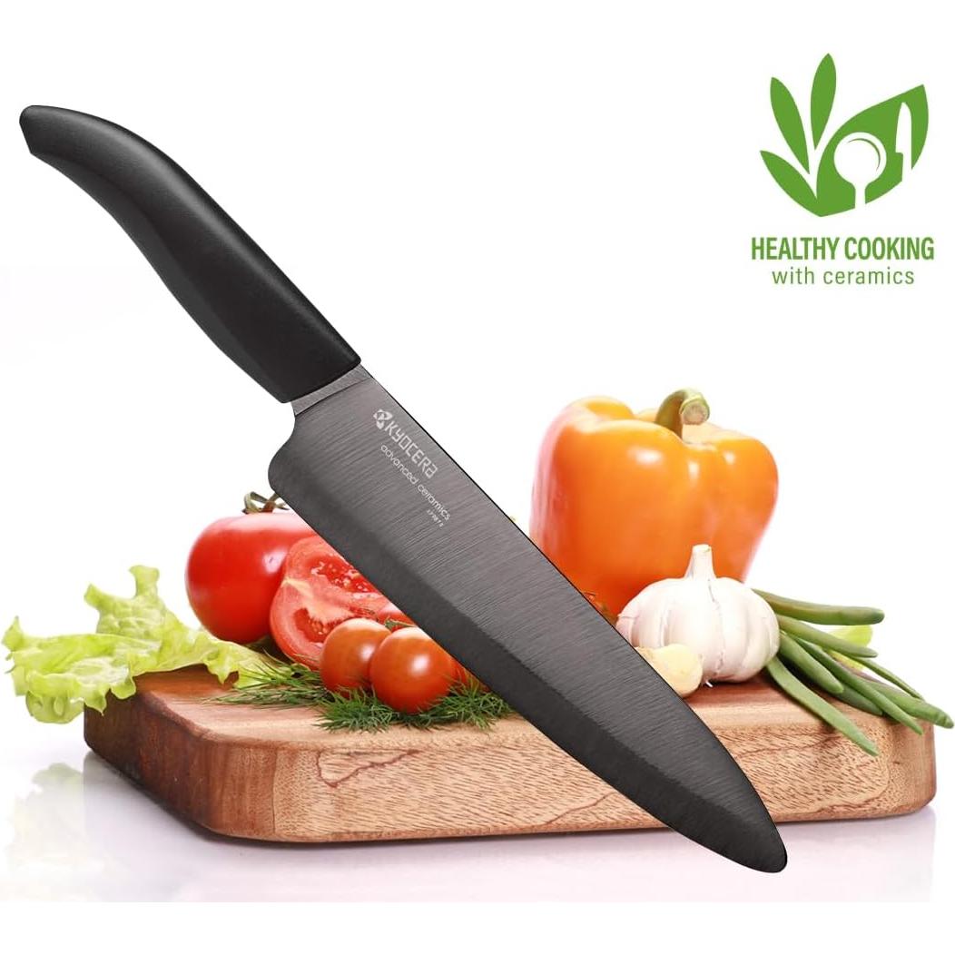 Cuchillo de Chef Profesional Kyocera 7" Cerámica Negra