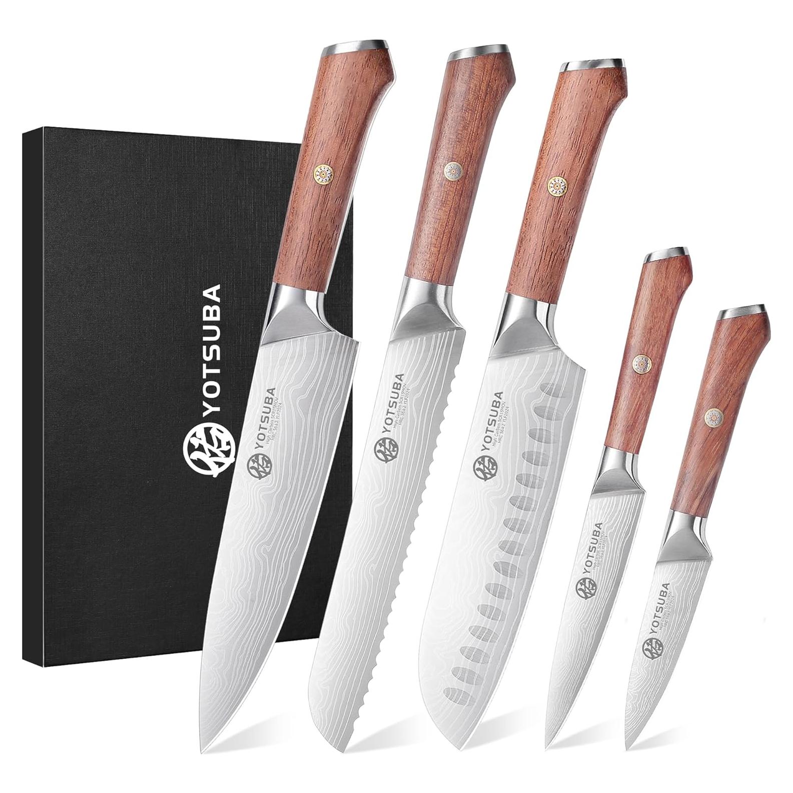 Juego de 5 Cuchillos de Cocina YOTSUBA Acero Inoxidable