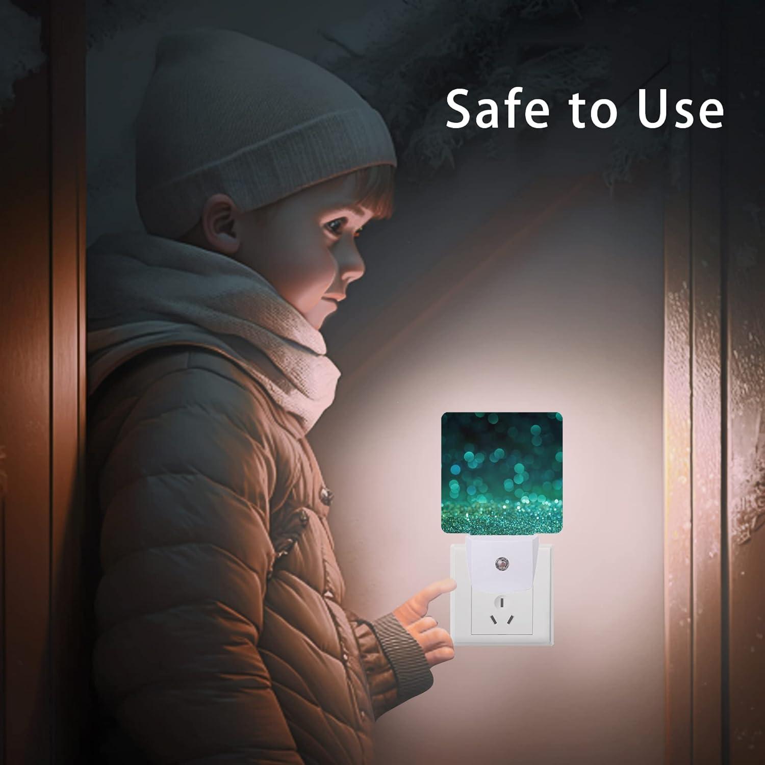 Luz Nocturna LED Oeaskly Verde Brillante 0.5W Sensor Automático