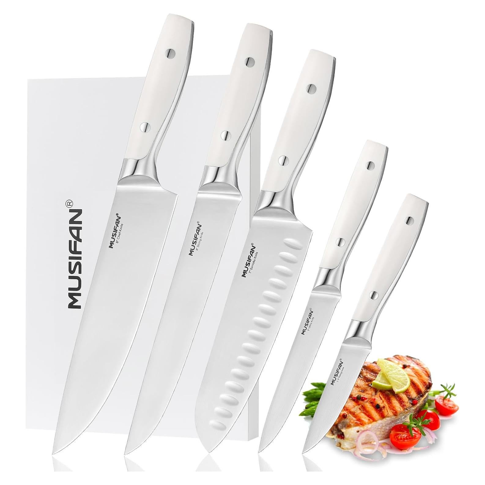 Juego de cuchillos de cocina Musifan 5 piezas acero inoxidable