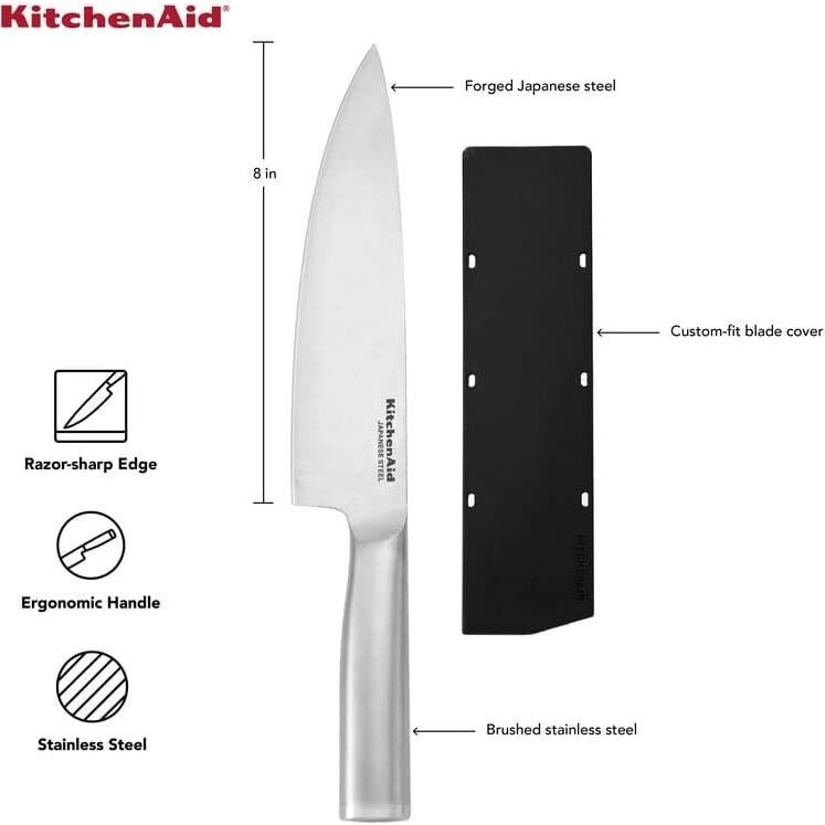 Cuchillo de Chef KitchenAid 20.32 cm Acero Inoxidable Forjado