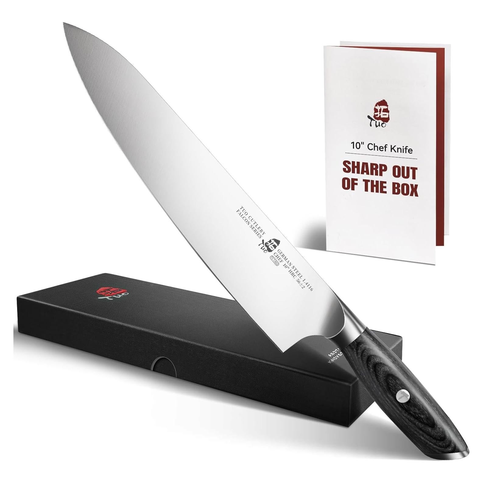 Cuchillo de Chef TUO 25.4 cm Acero Alemán Pakkawood Profesional