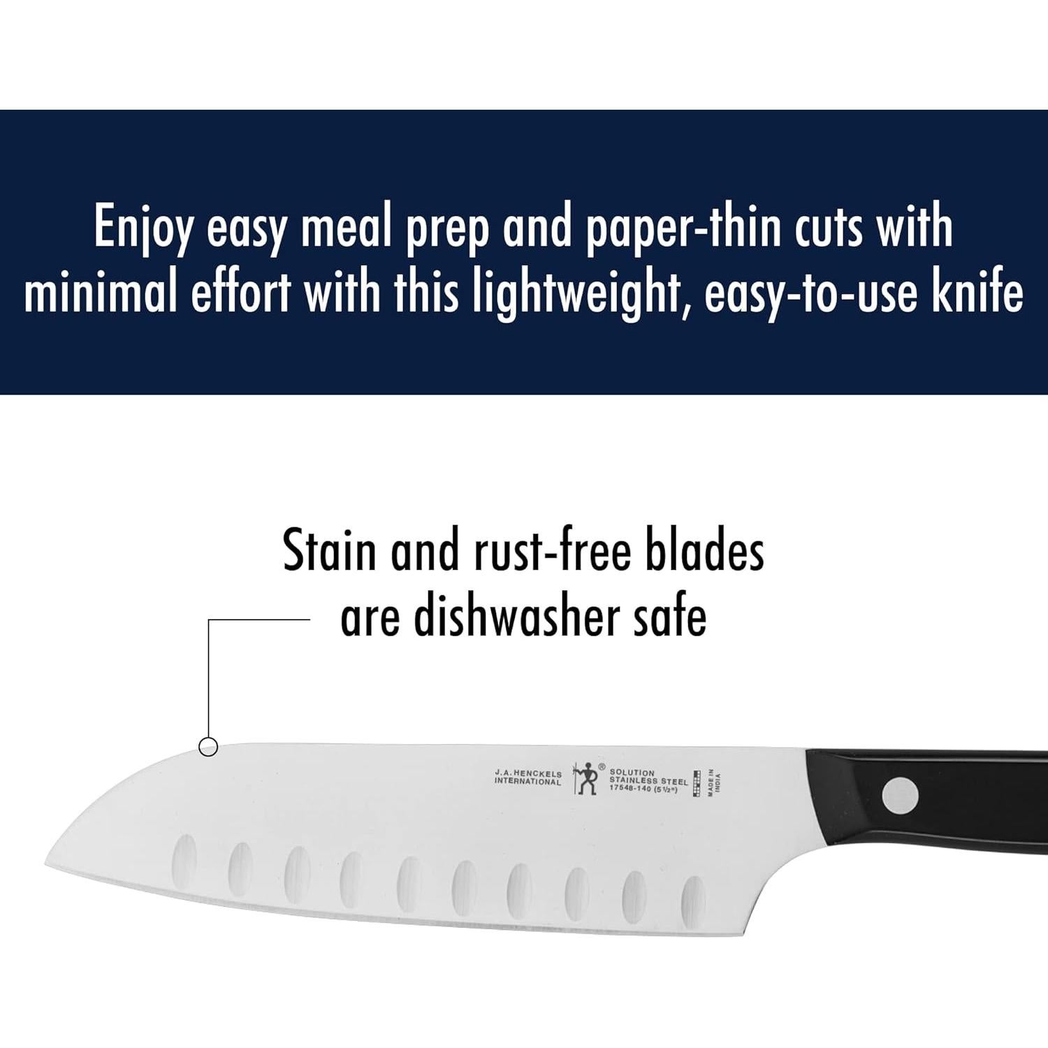 Cuchillo Santoku HENCKELS 14 cm Acero Inoxidable Negro