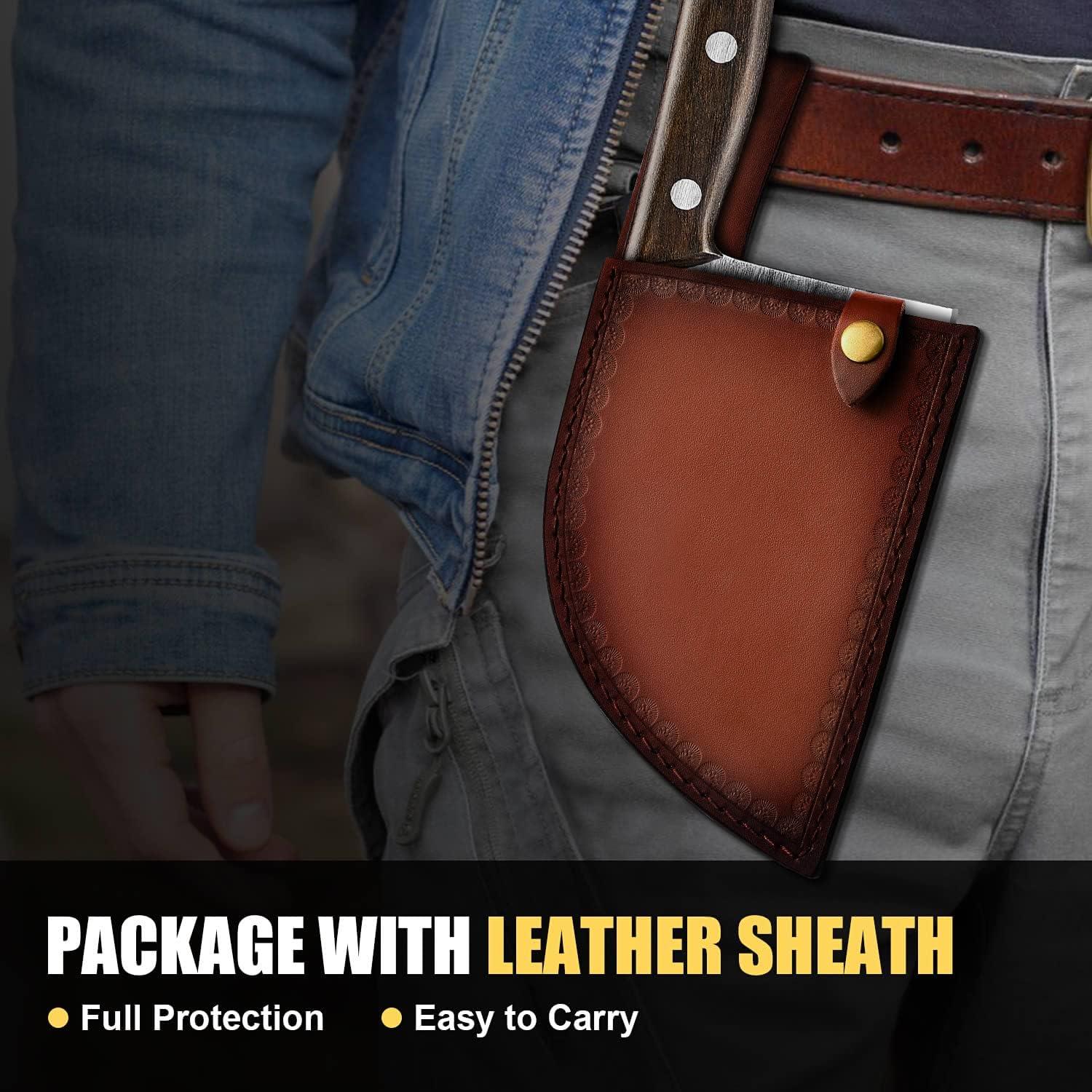 Cuchillo de Chef Forjado ENOKING 17 cm Acero Carbono Mango Madera