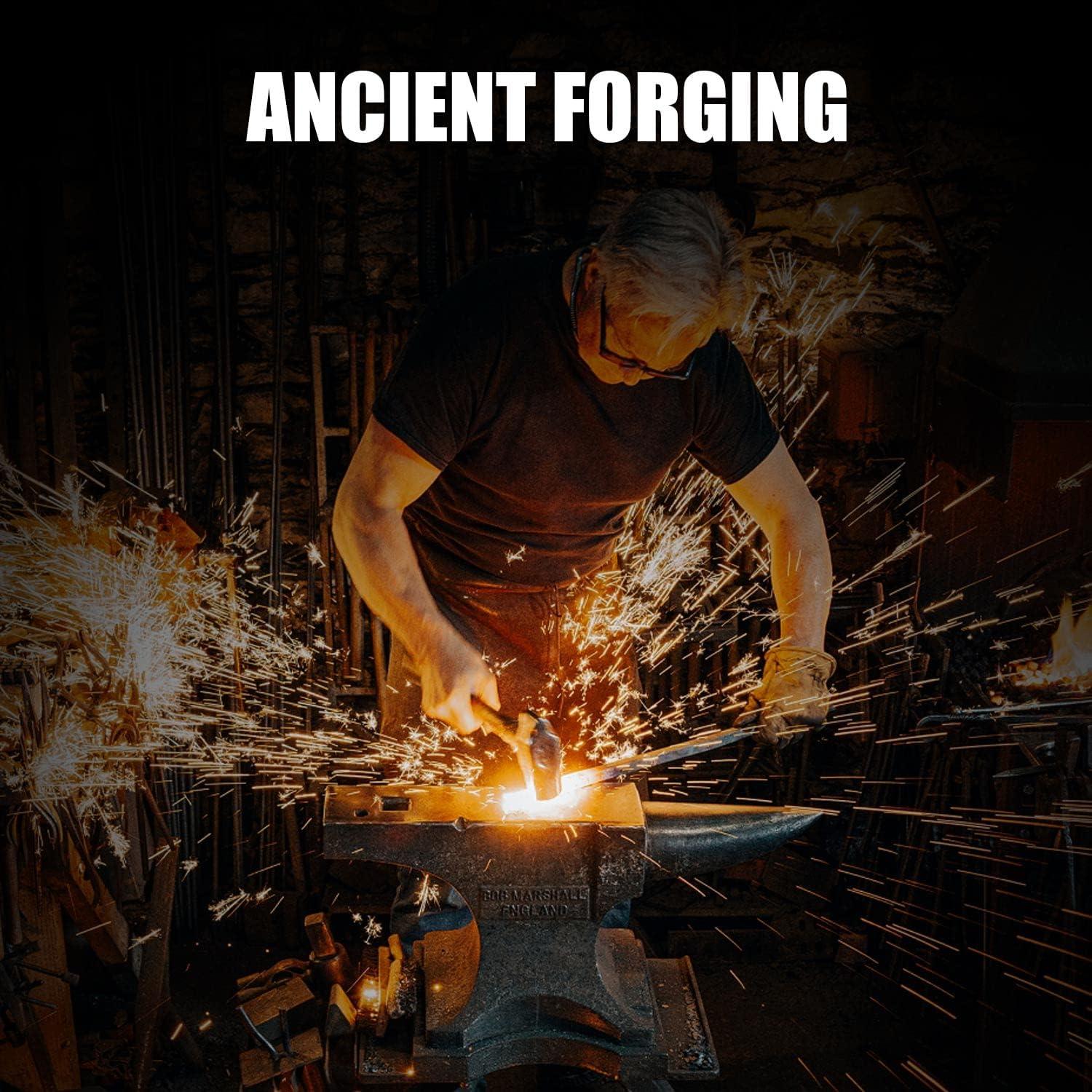 Cuchillo de Chef Forjado ENOKING 17 cm Acero Carbono Mango Madera