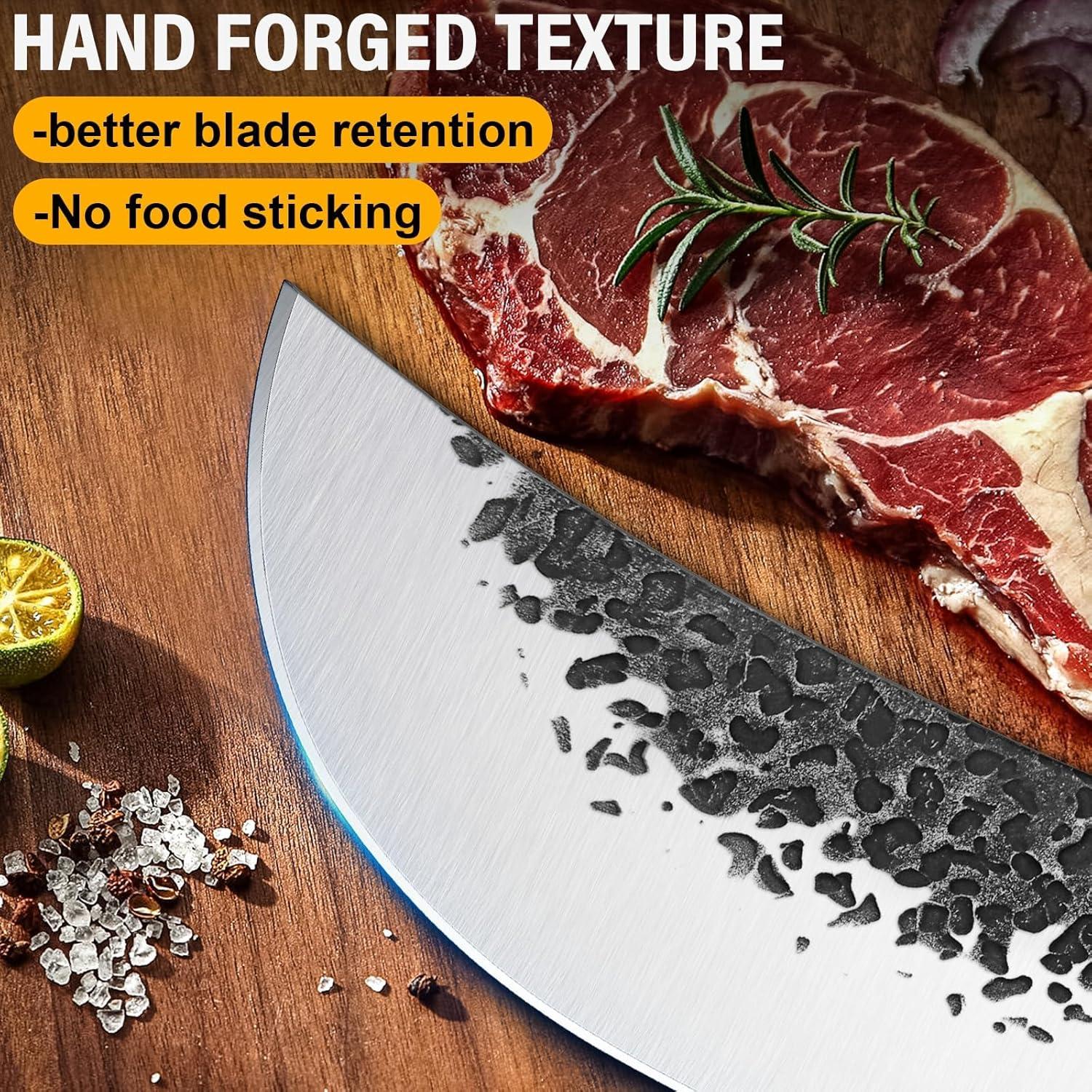 Cuchillo de Carnicero Huusk 21cm Acero Alto Carbono Mango Roble