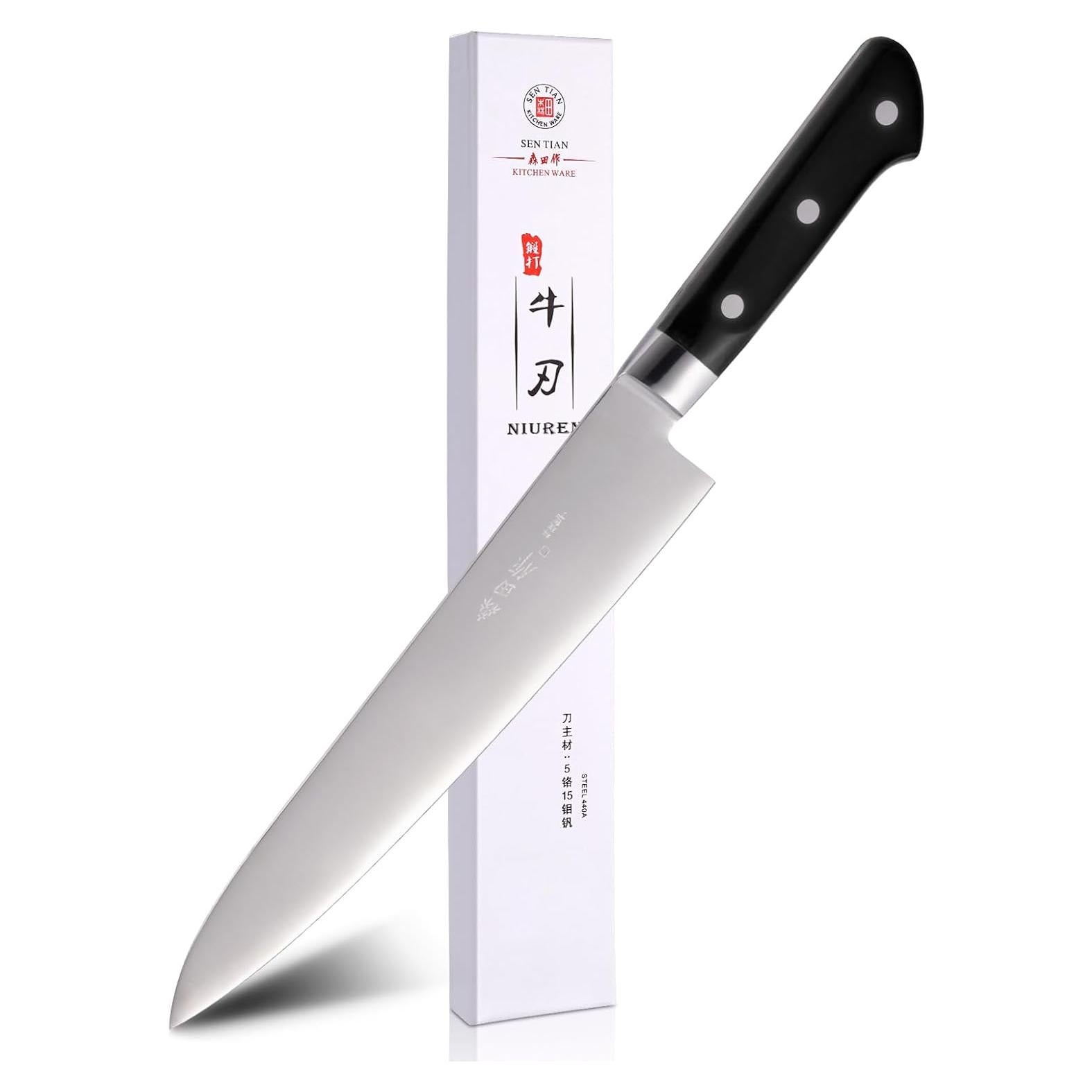 Cuchillo de Chef Japonés Sumteene 24.1 cm Mango Ergonómico