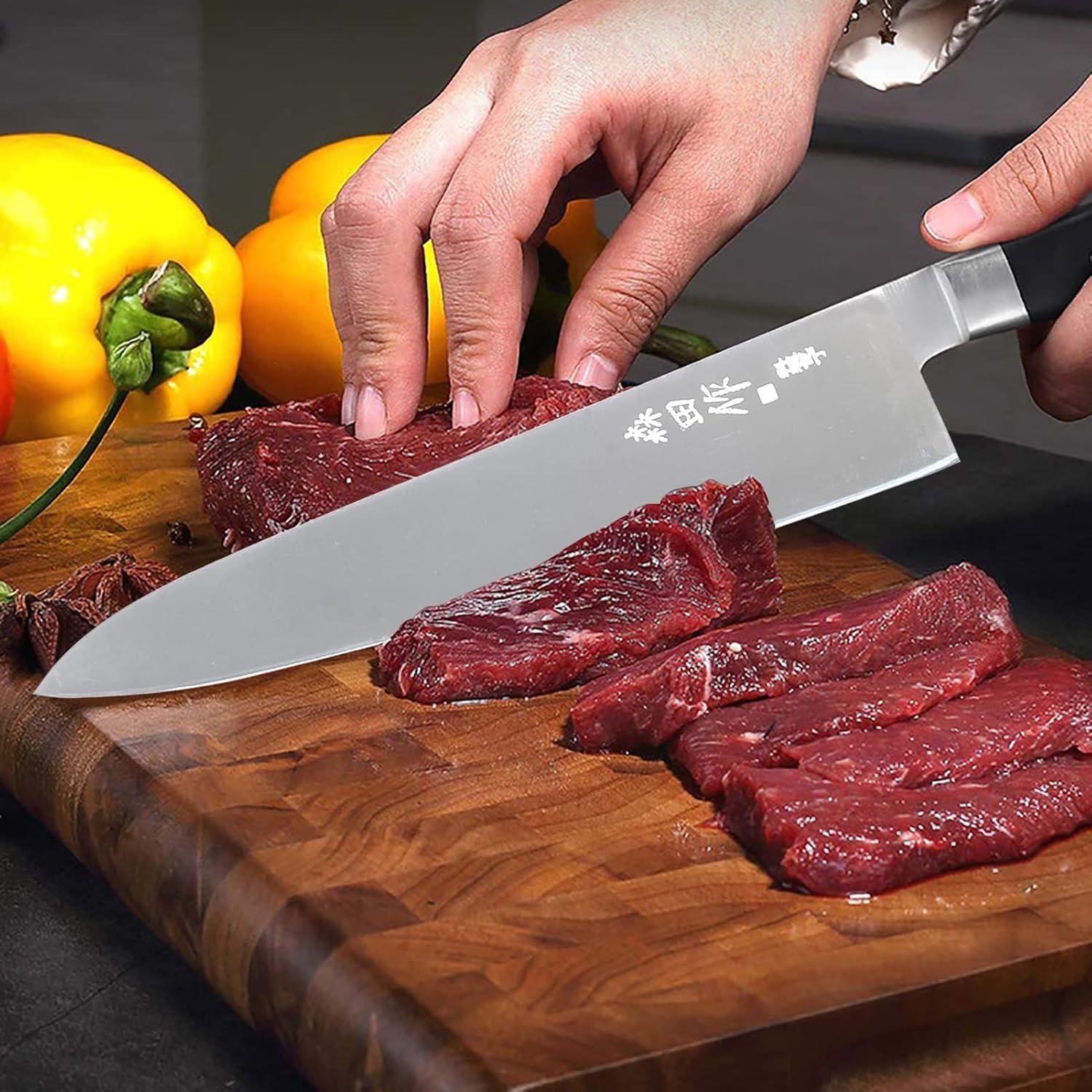 Cuchillo de Chef Japonés Sumteene 24.1 cm Mango Ergonómico