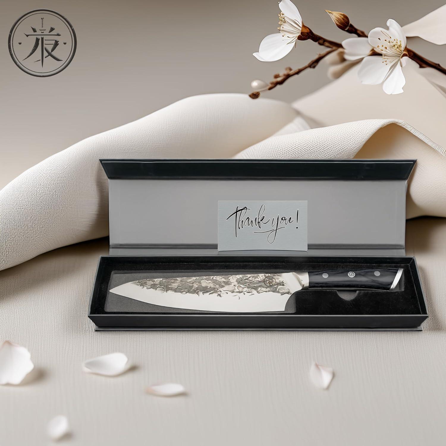 Cuchillo de Chef KOKORO 20.32 cm Forjado a Mano Full Tang