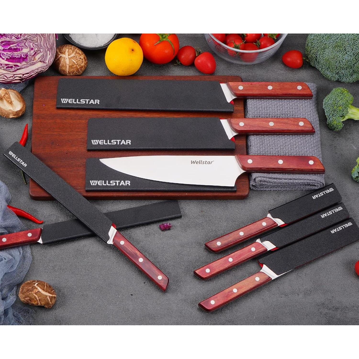 Juego de 8 Protectores de Cuchillos WELLSTAR - ABS Libre de BPA