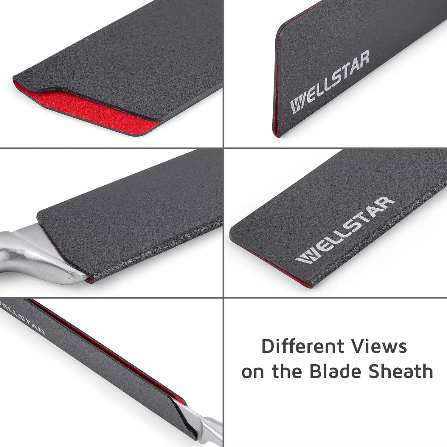 Juego de 8 Protectores de Cuchillos WELLSTAR - ABS Libre de BPA