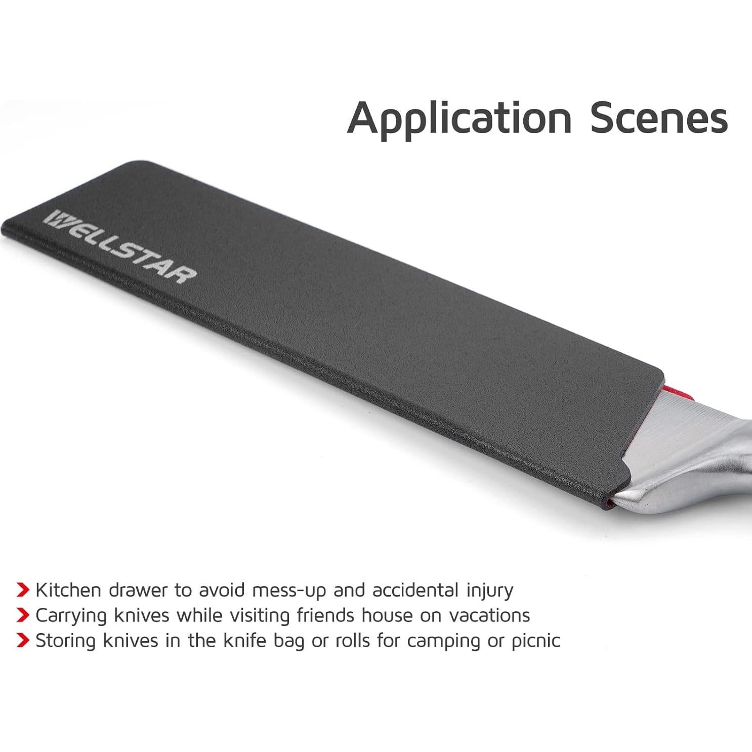 Juego de 8 Protectores de Cuchillos WELLSTAR - ABS Libre de BPA